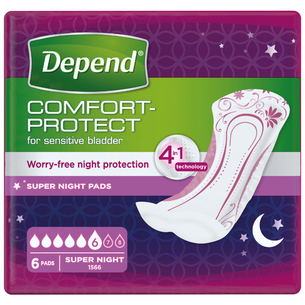 Depend Pads Super Night6 stuks