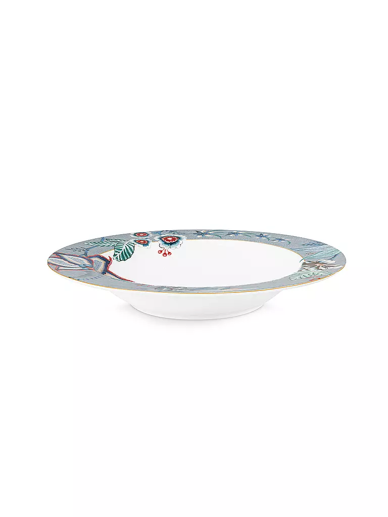 PIP STUDIO Suppenteller 21,5cm FLOWER FESTIVAL Light Blue hellblau
