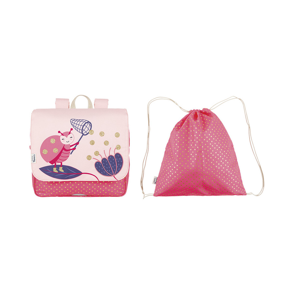 Cartable souple Fleur L'école des Tann's
