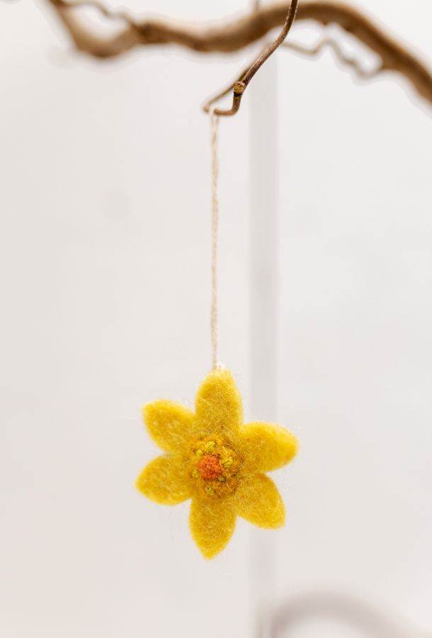 Hanger, vilt, bloemen, set van 4