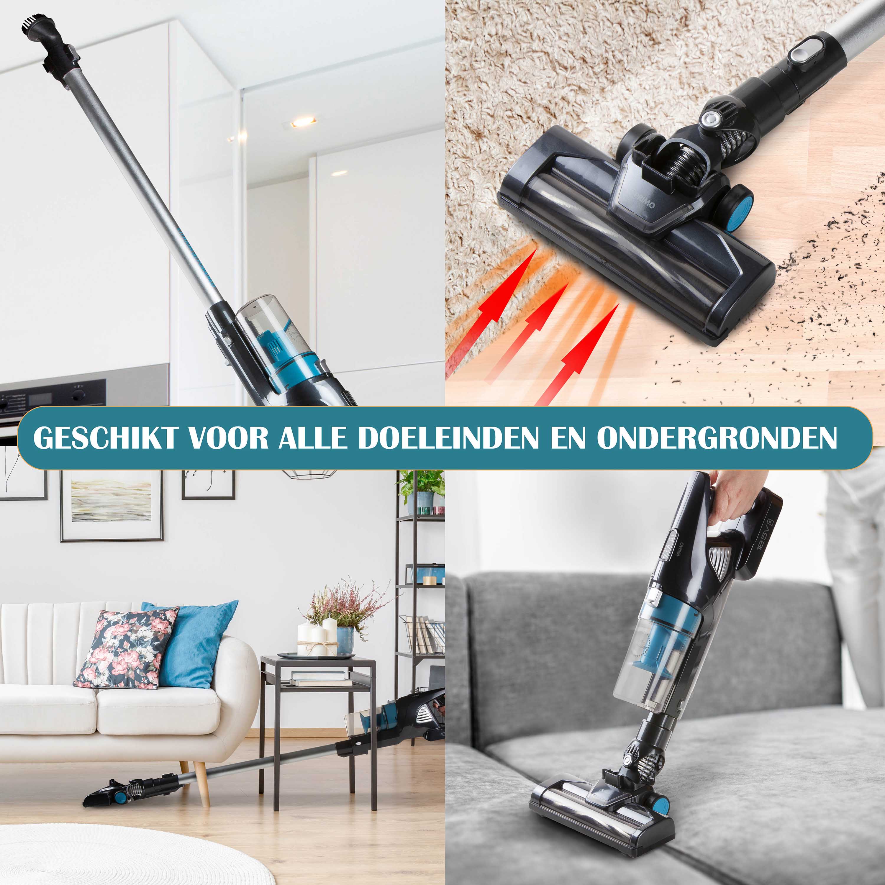 PRIMO PR501SV 3-in-1 Steelstofzuiger - Grey/Blue