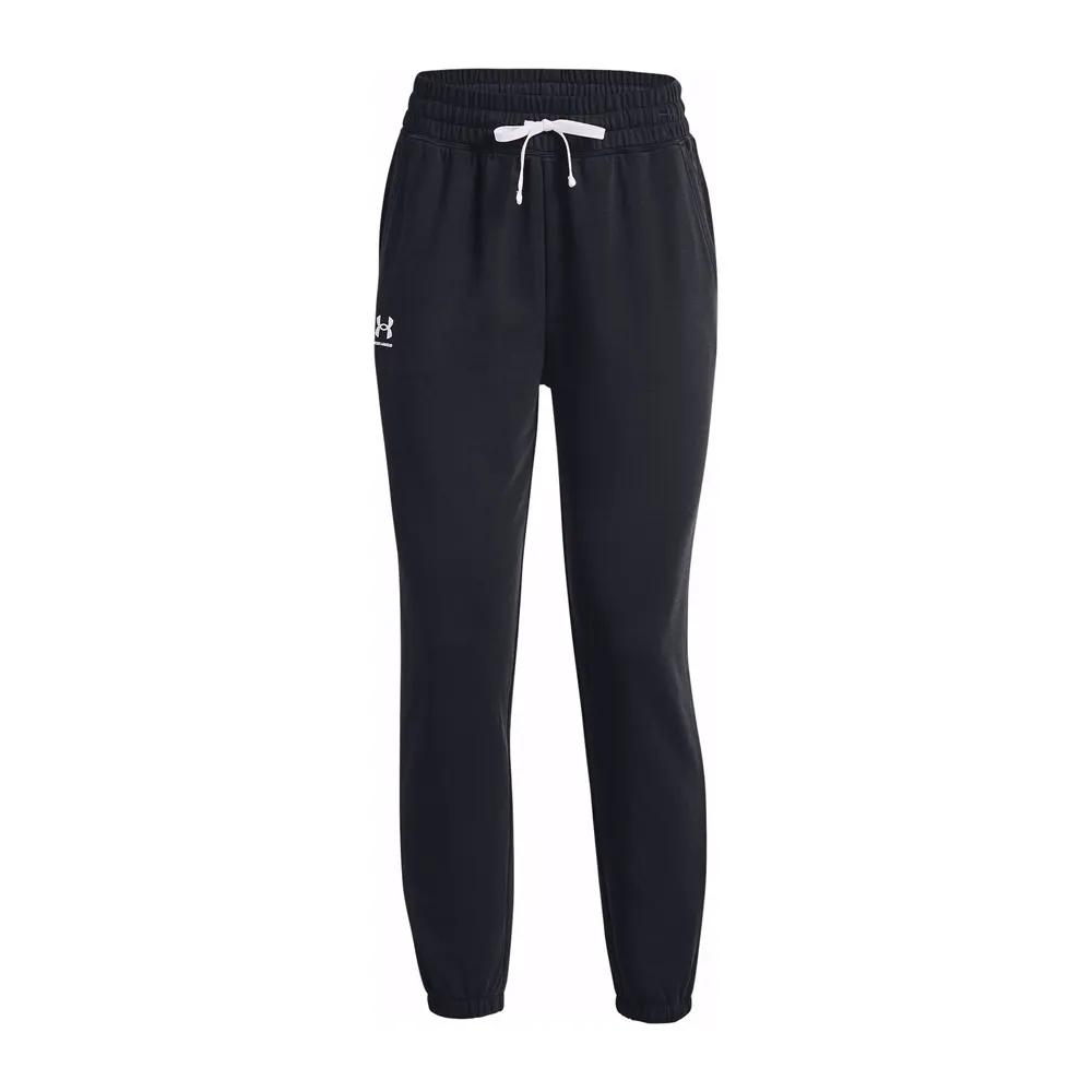 Under Armour UA RIVAL TERRY - Jogging Femme black/white