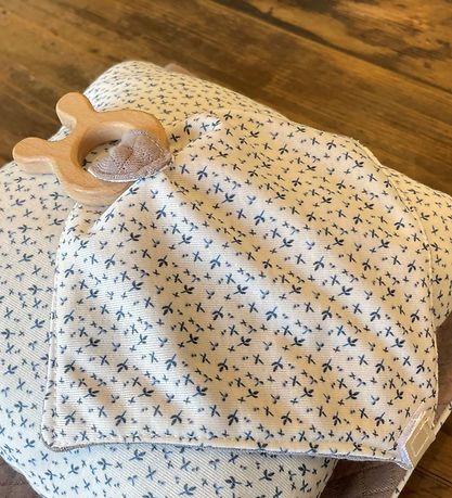 Asi Puppenzubehör - Bettdecke - Vintage Print Grey Ente Blue