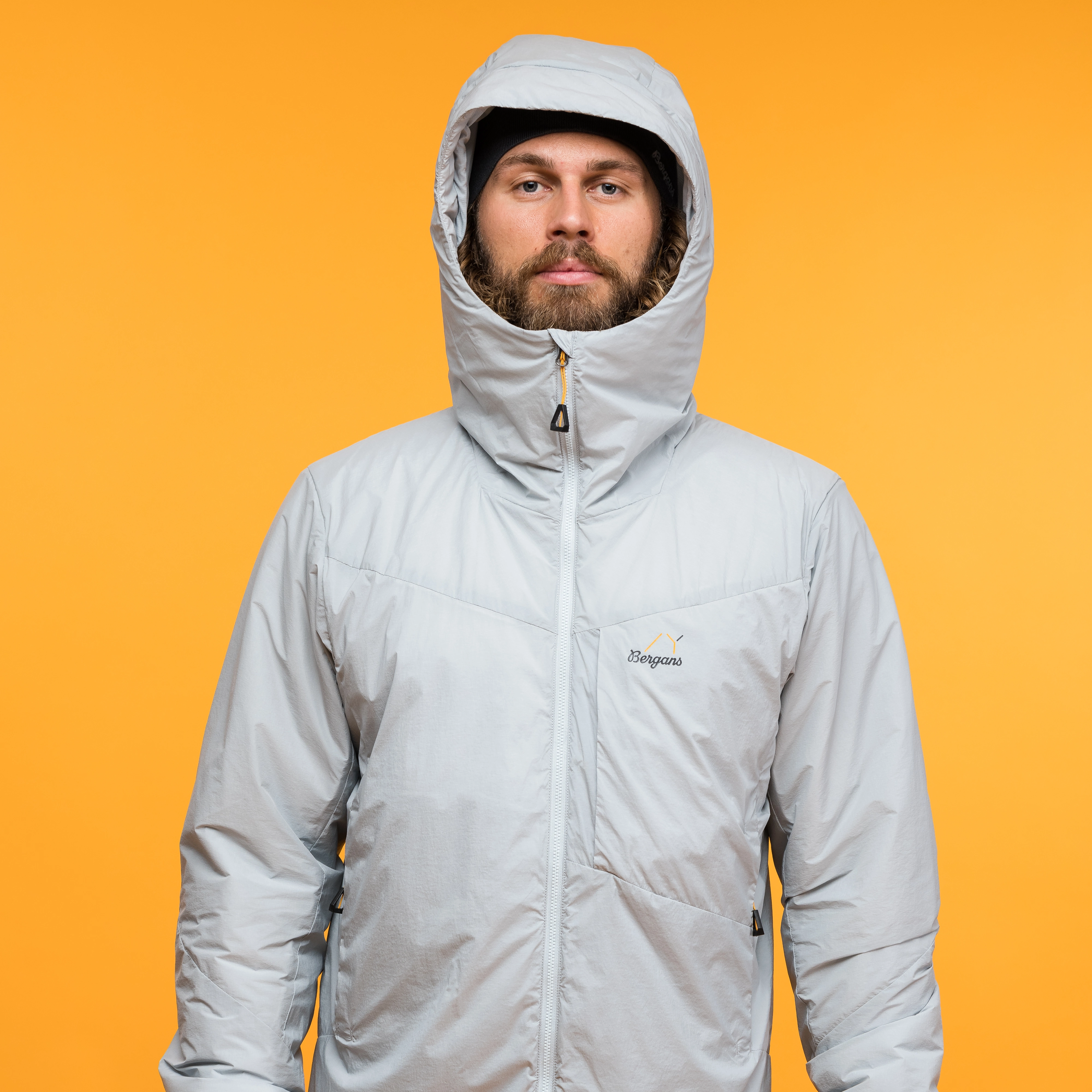 Y MountainLine Insulated Windbreaker Jacket Men Pearl Grey