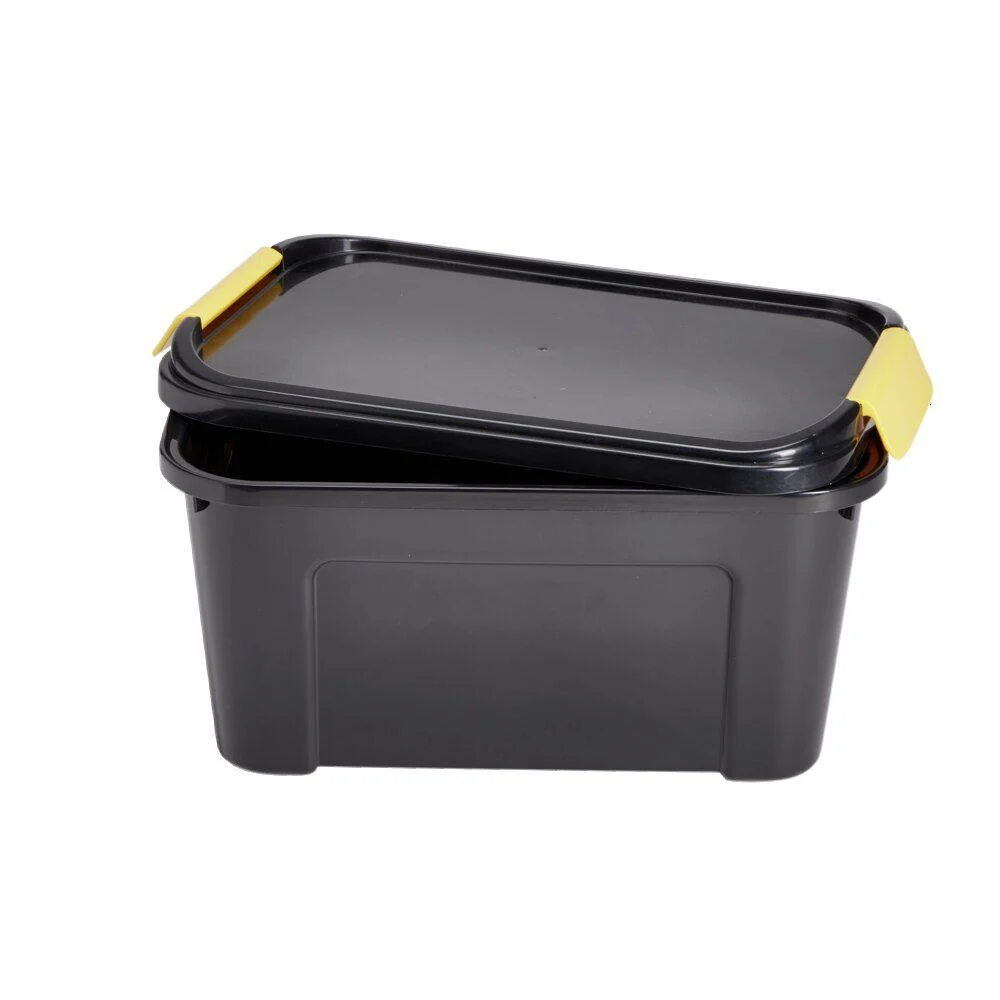 Box de rangement brico 13L à roulettes et couvercle à clip 38x27xH19cm
