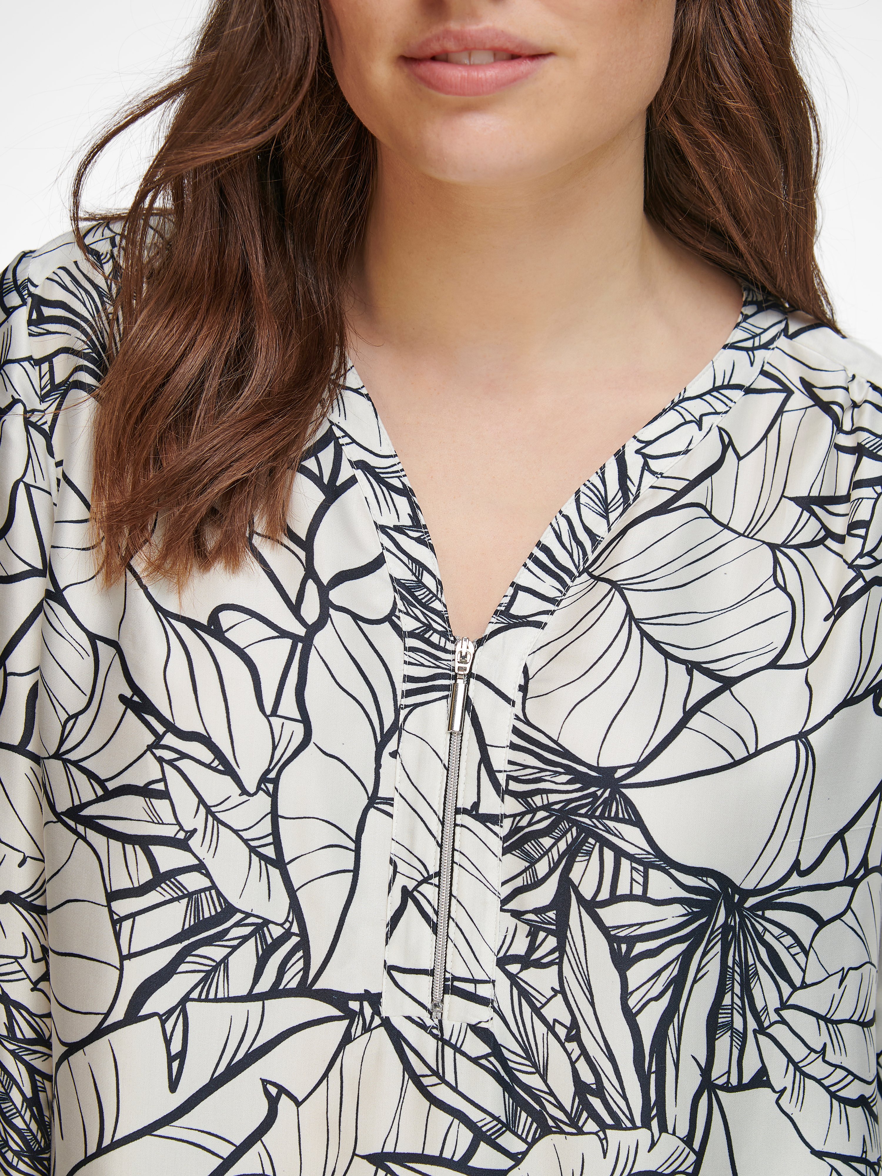 Bluse mit V-Ausschnitt