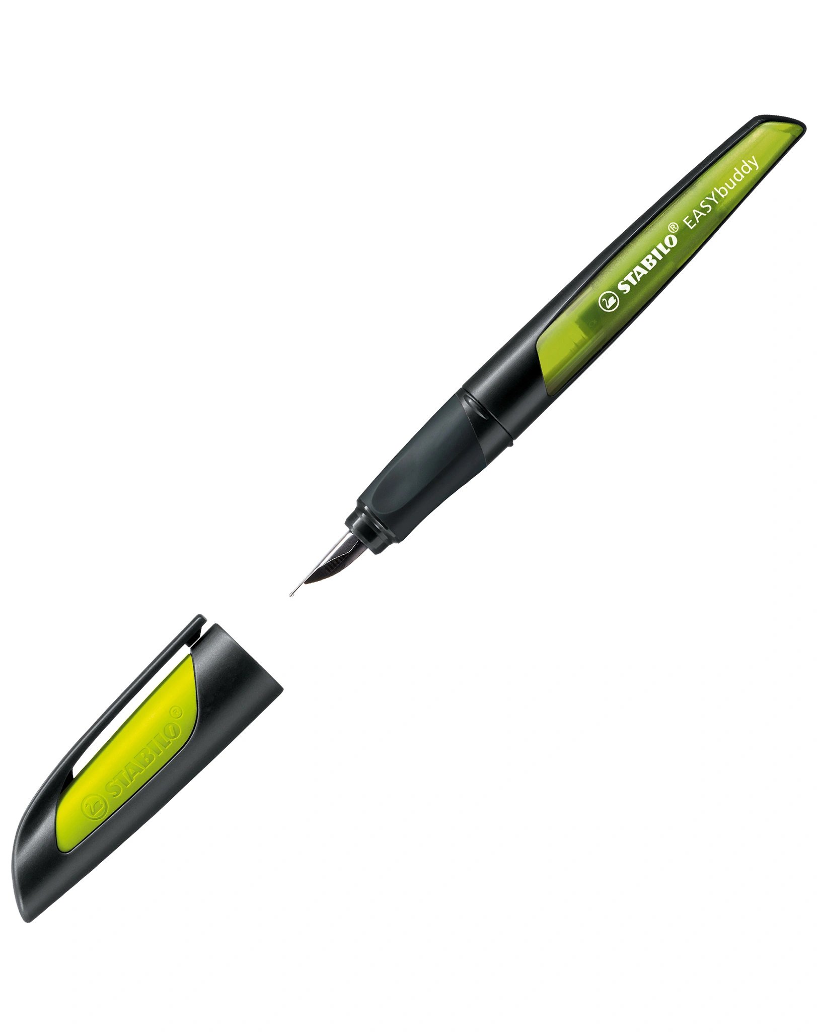 Schulfüller STABILO® EASYbuddy mit Standard-Feder M in schwarz/limette