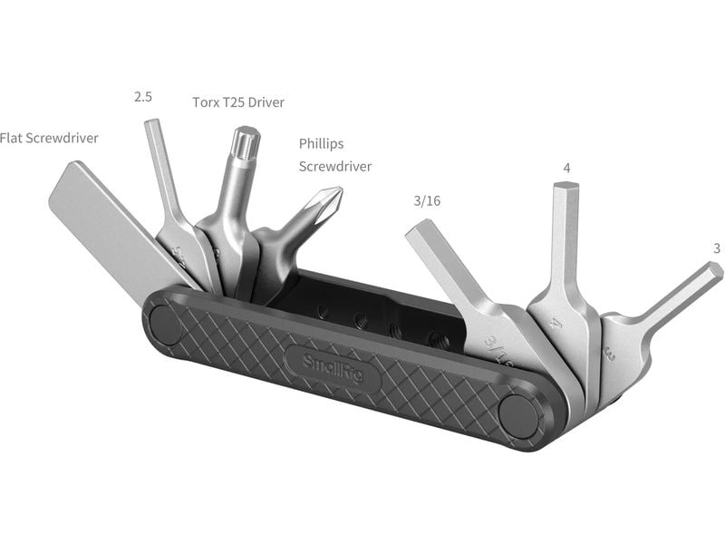 Smallrig Faltbares Multi-Tool-Set - Schwarz Umfassender Werkzeugsatz für verschiedene Schraubentypen und -grössen