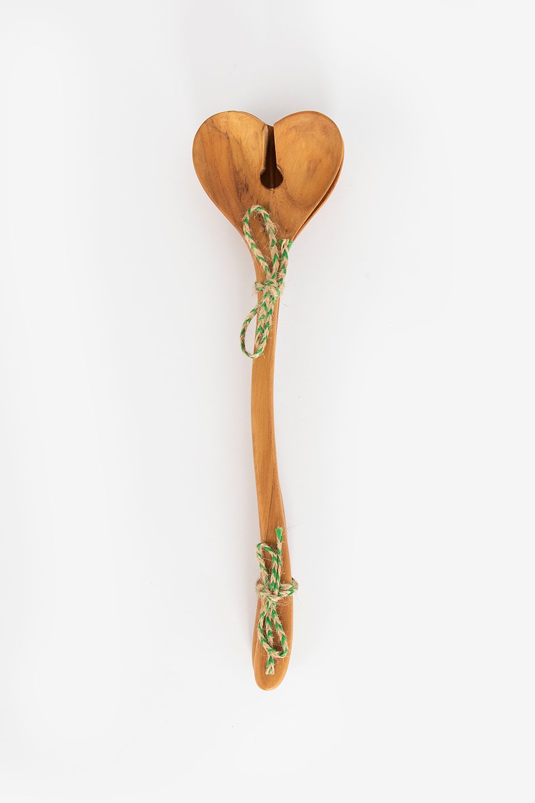 Houten slacouvert set met hart