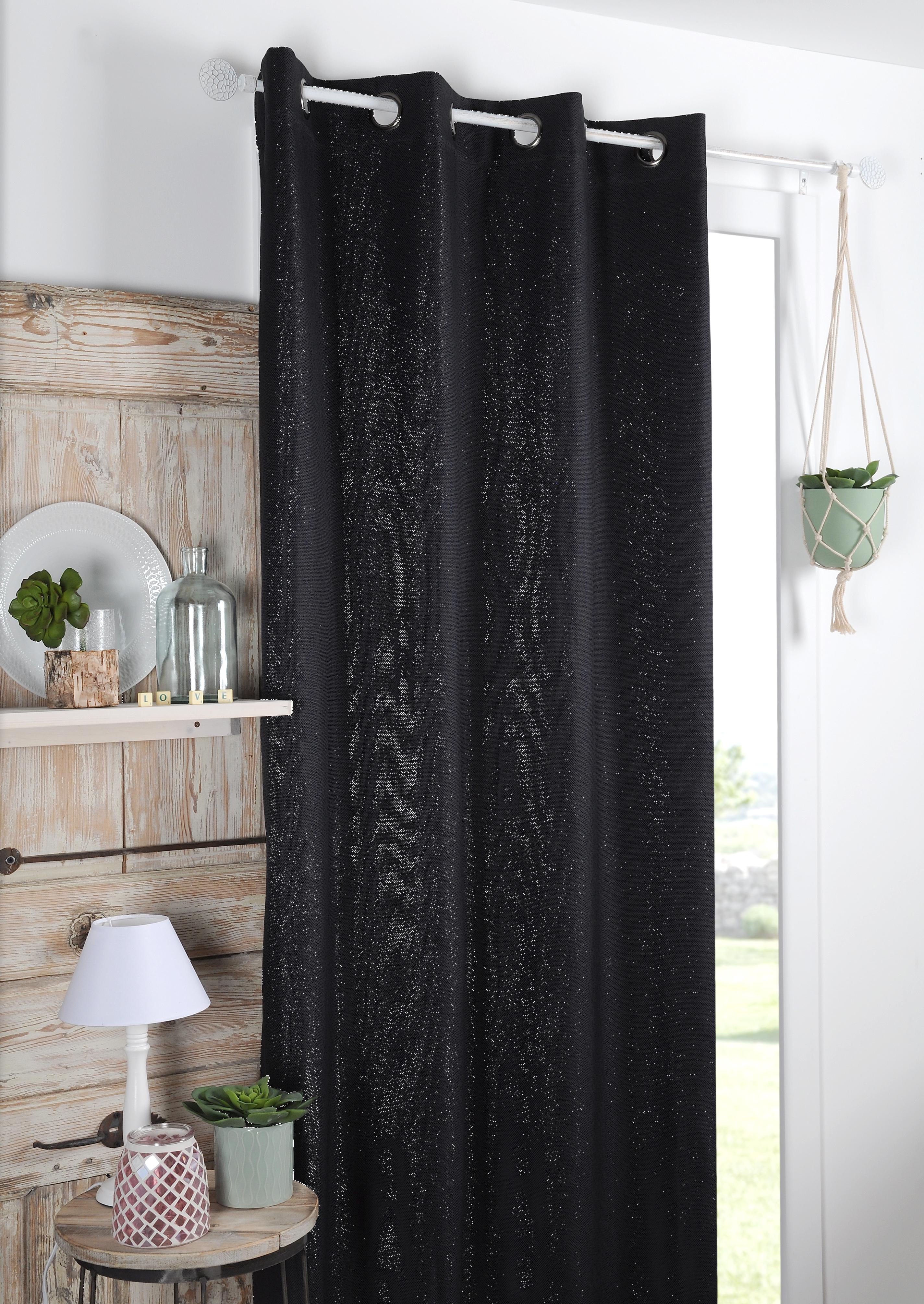 COPENHAGUE RIDEAU OCCULTANT 140X260CM NOIR