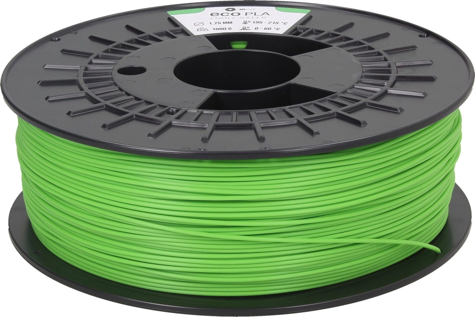 3DJAKE  ecoPLA Hellgrün, 1,75 mm / 1000 g    Allround PLA Filament zu einem unschlagbaren Preis in Hellgrün