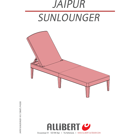 Jaipur Solseng 187 cm - Mørkegrå