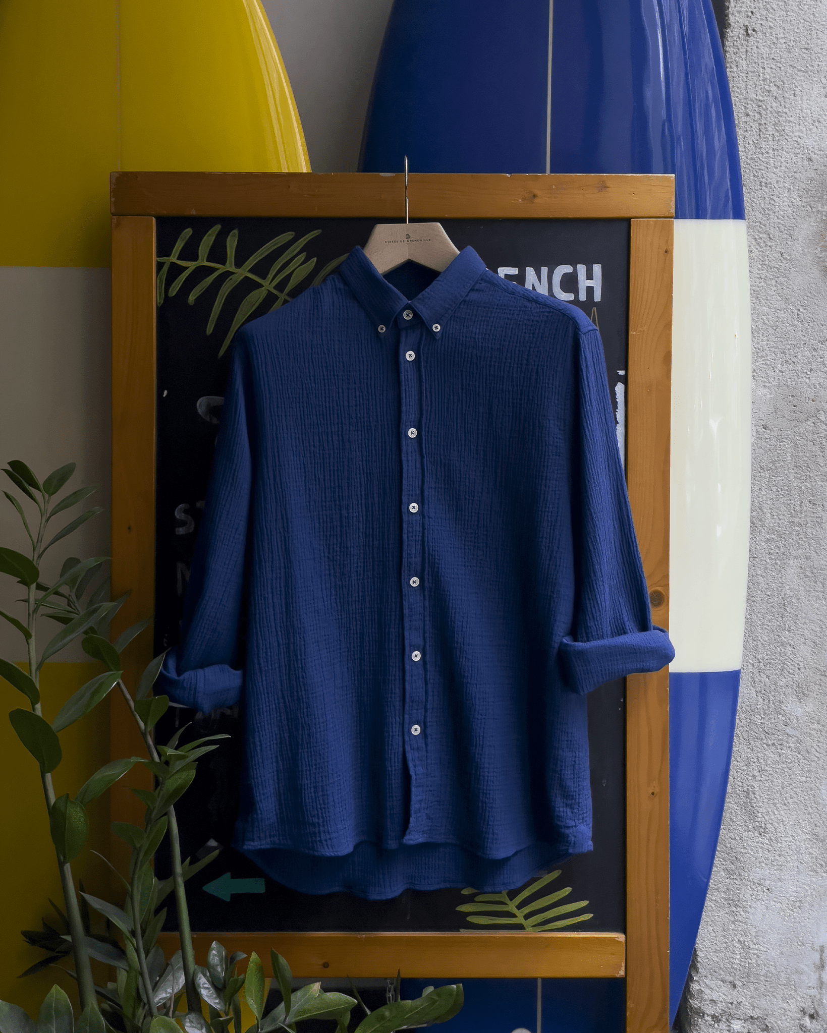 Chemisegaz de coton | Bleu