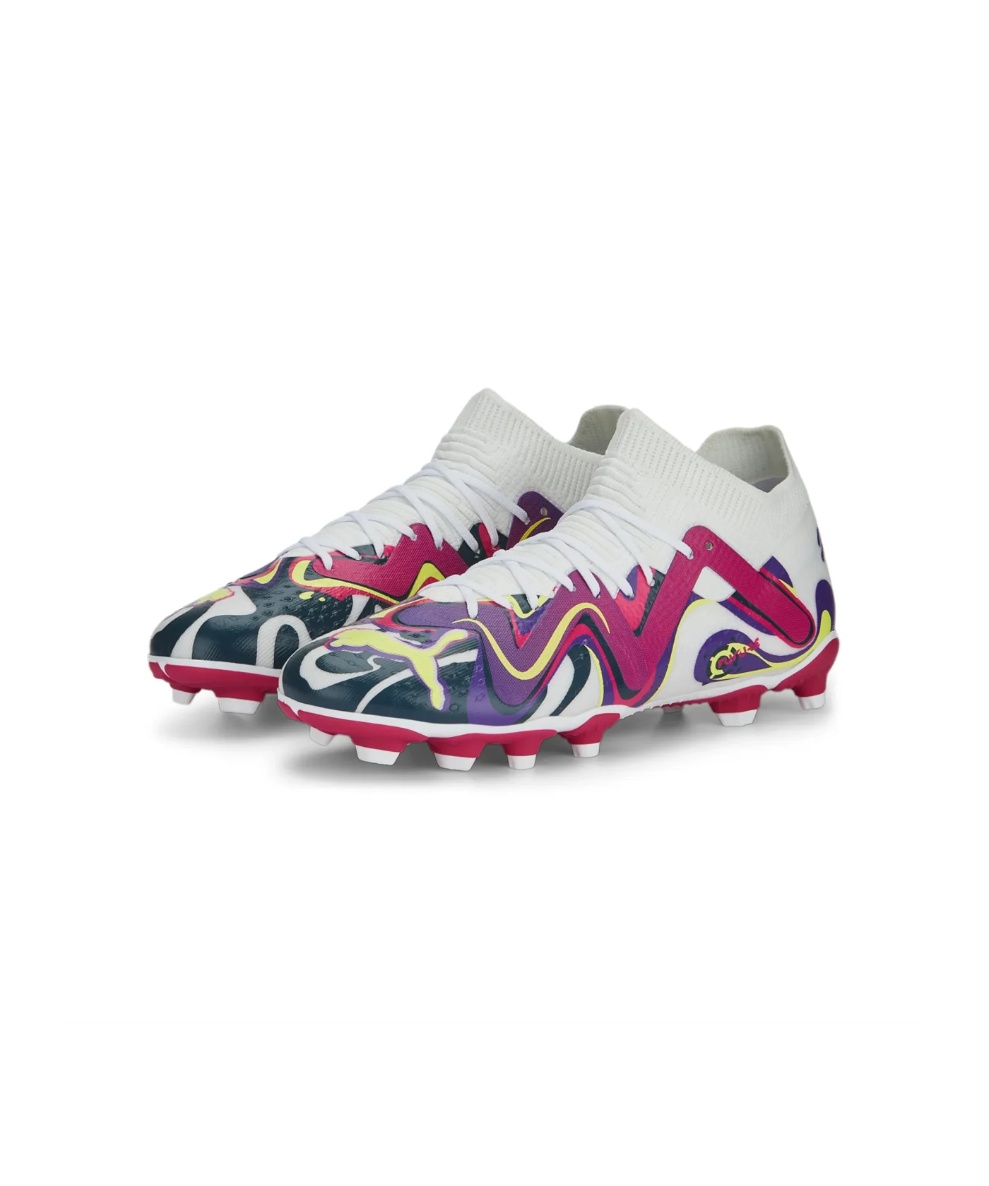 PUMA FUTURE Match FG/AG NJR Creativity Jr Kids Weiss Lila F01