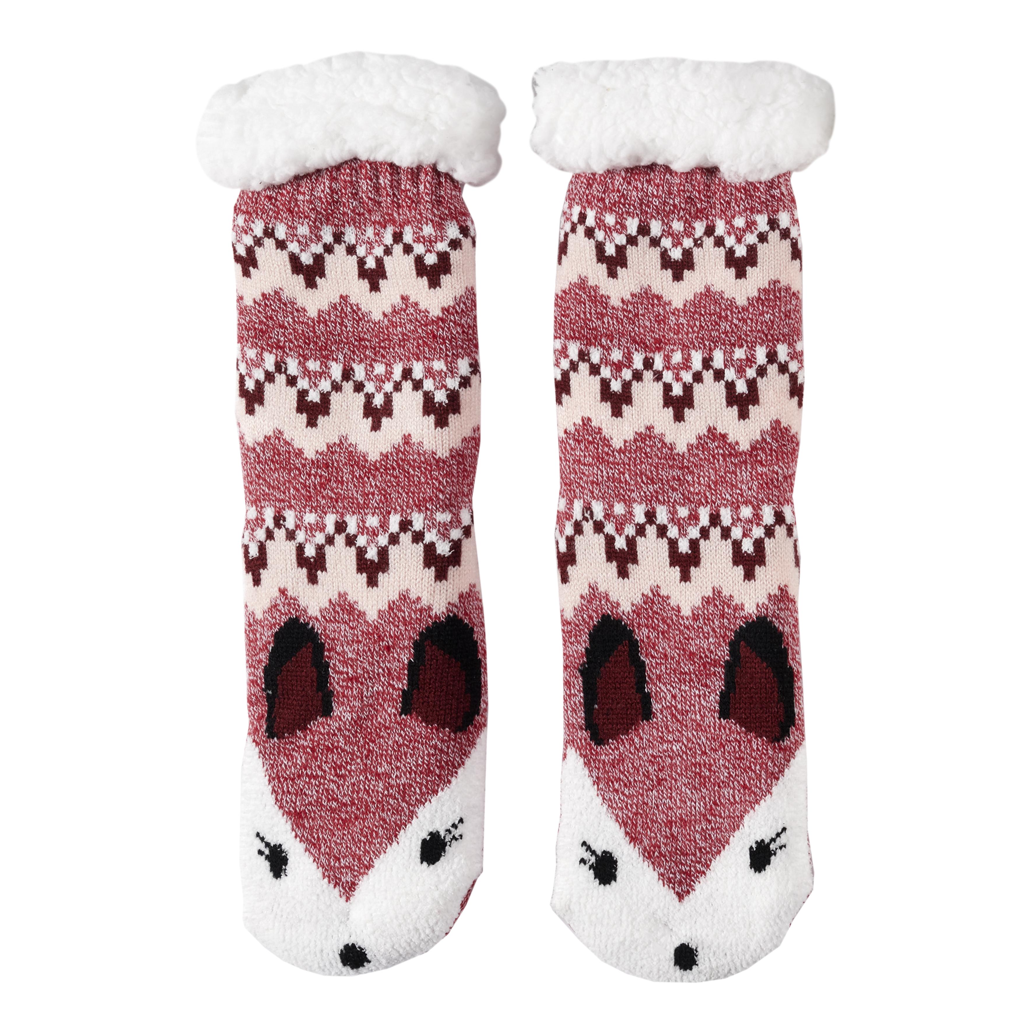 CHAUSSETTES SHERPA RENARD ET RENNE ADULTE