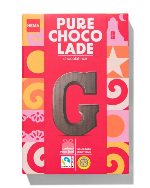 lettre G en chocolat noir 140g