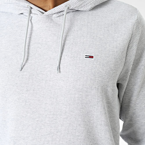 Sweat Capuche Waffle 5040 Gris Chiné