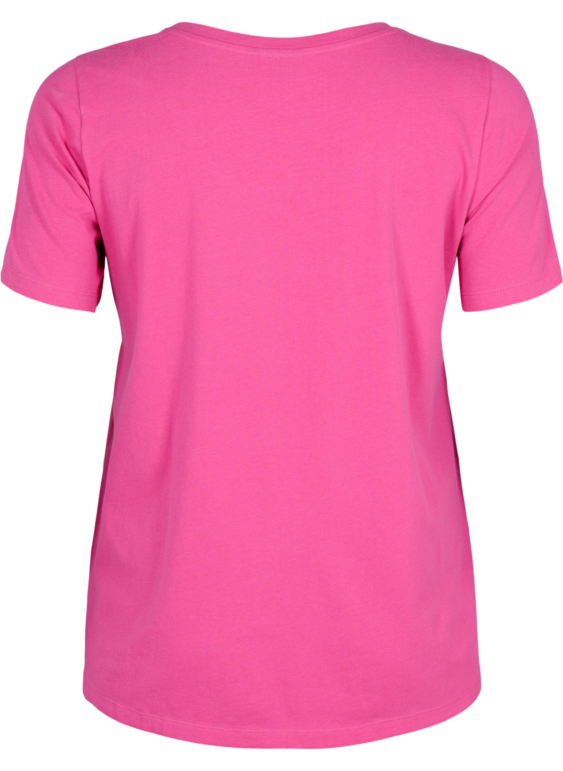 Ensfarvet basis t-shirt i bomuld