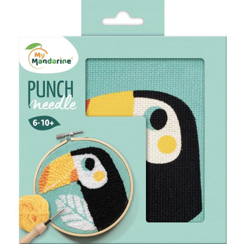 Punch Needle, Toucan - Bleu