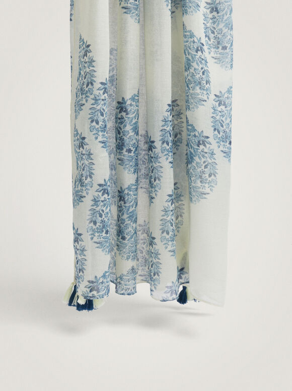 Lenço estampado - Azul