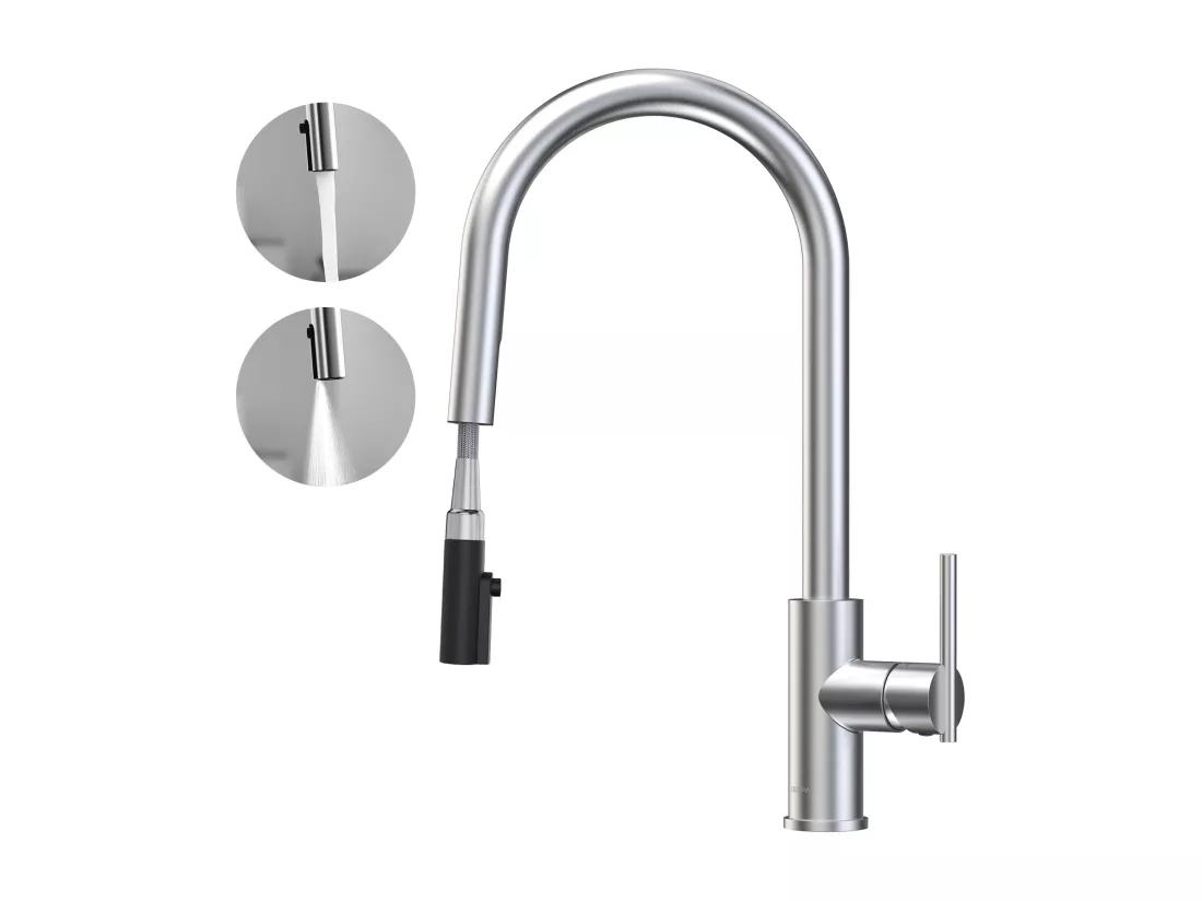 Cecipa max Mitigeur Cuisine Avec Douchette Extractible - Robinet de Cuisine à 2 Modes de Pulvérisat - Mitigeur Evier Avec Brossé,EU Modèle