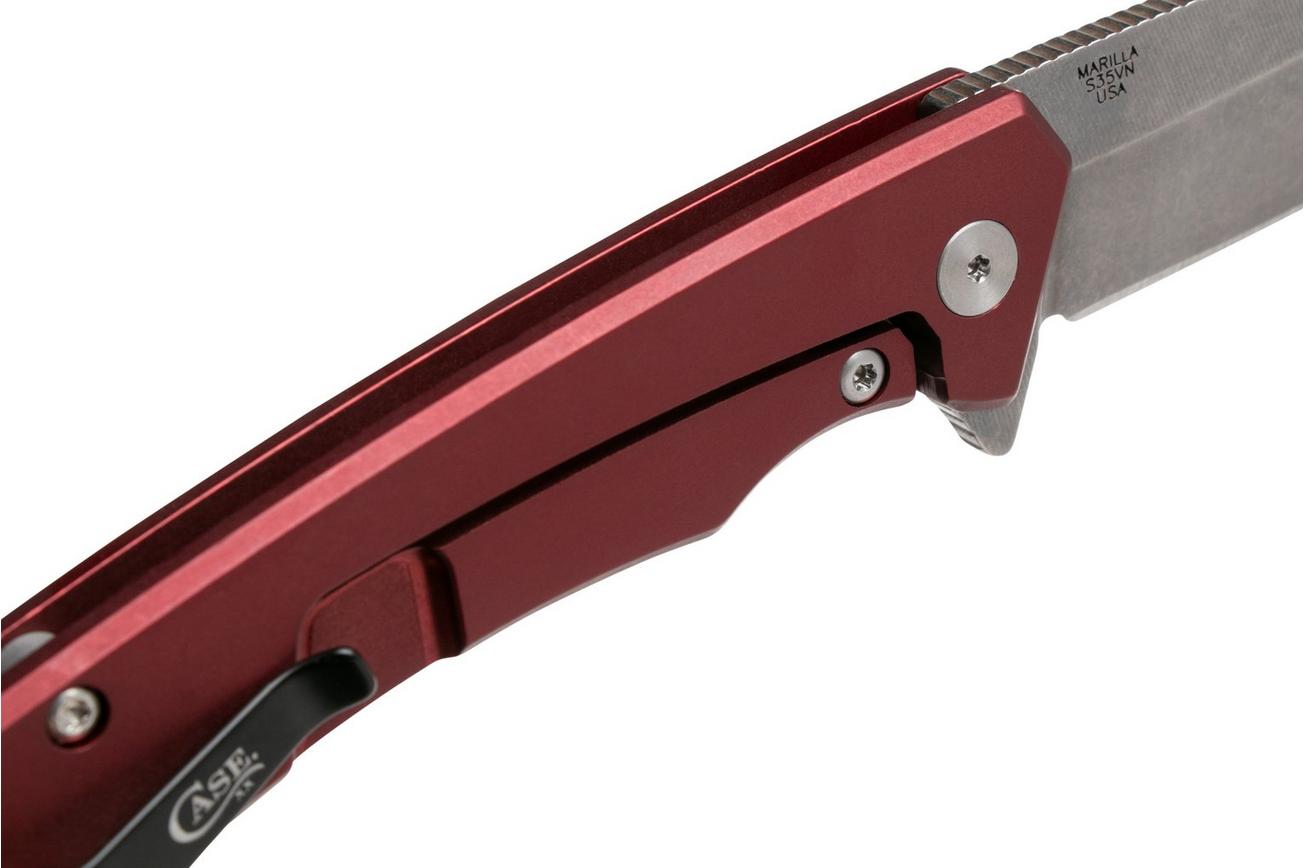 Case The Marilla, Red Anodized Aluminum, S35VN, Black G10 Inlay, 25881 zakmes