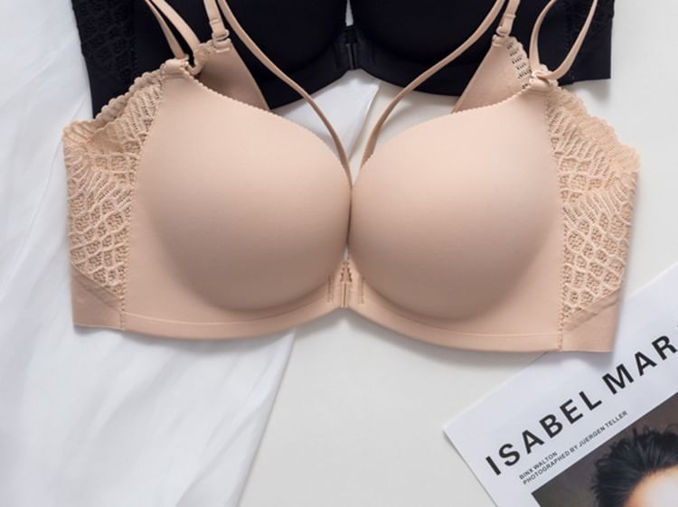Nabla - Effen kanten paneel bh / slip / set zonder beugel
