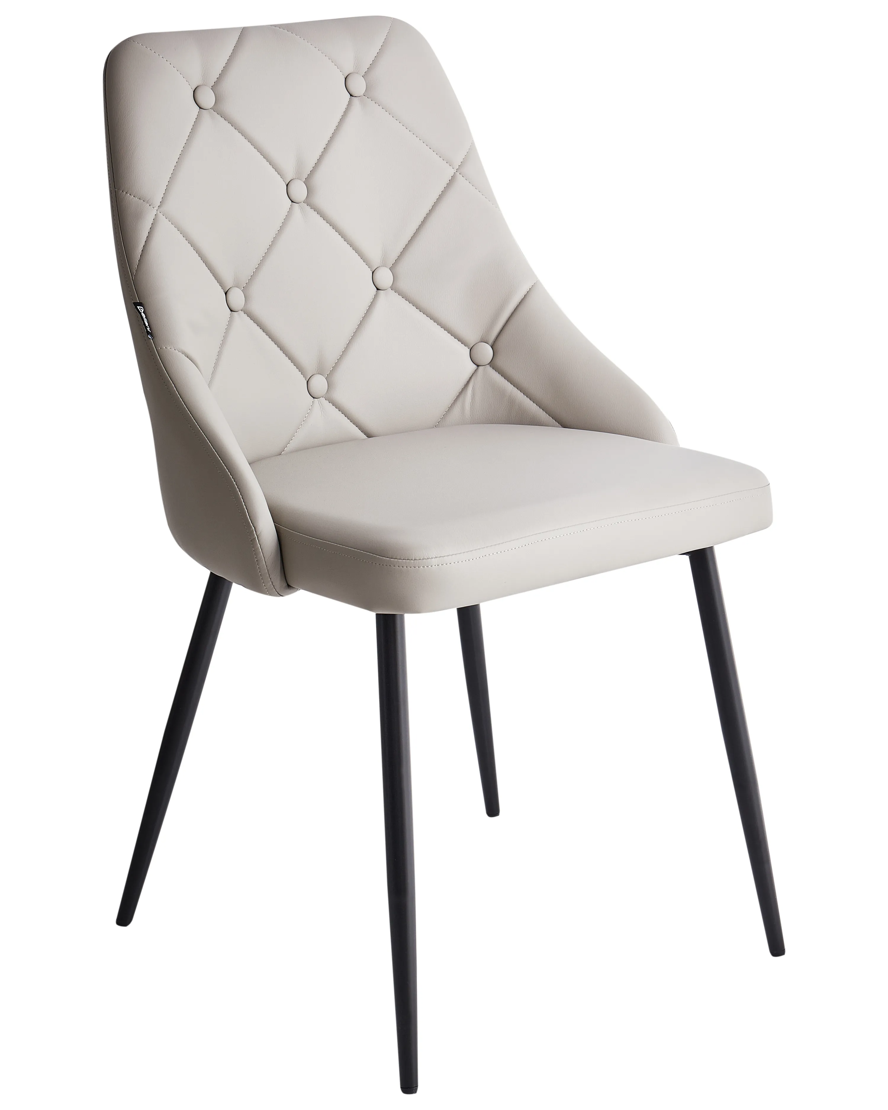 Set van 2 eetkamerstoelen VALERIE Kunstleer Lichtgrijs