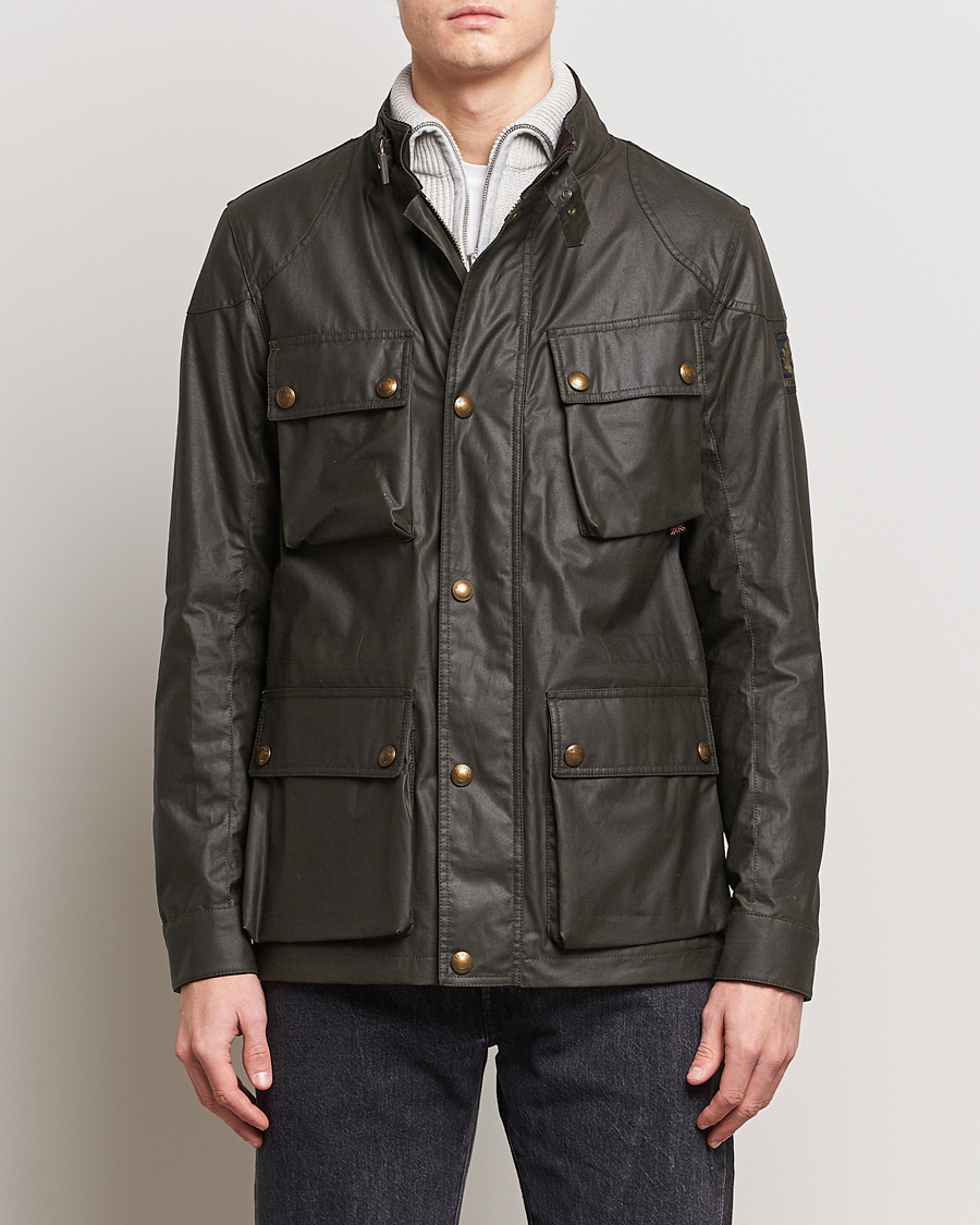 Belstaff Fieldmaster Waxed Jacket Faded Olive