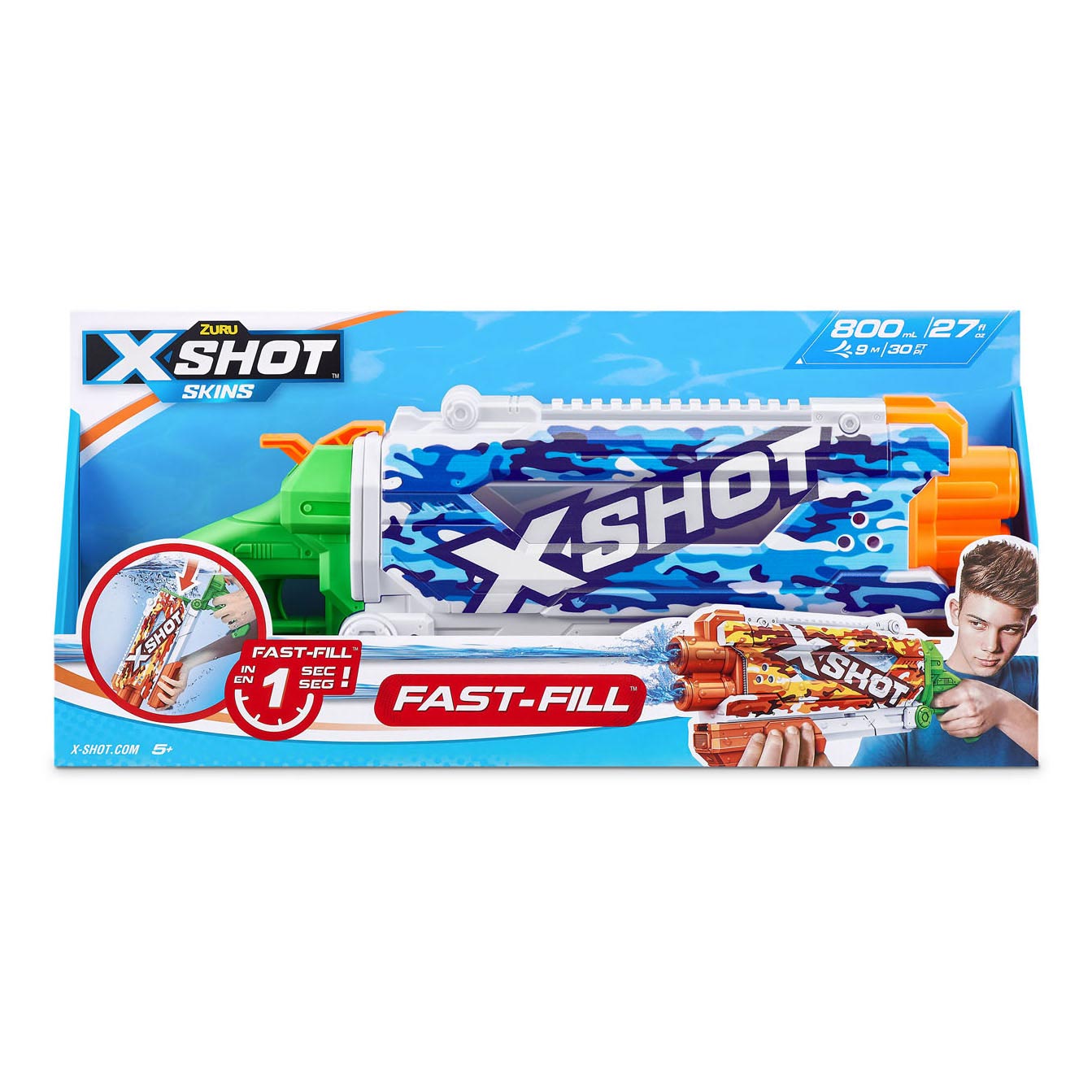 X-Shot Waterpistool Fast Fill Skins Pump Action, 500ml