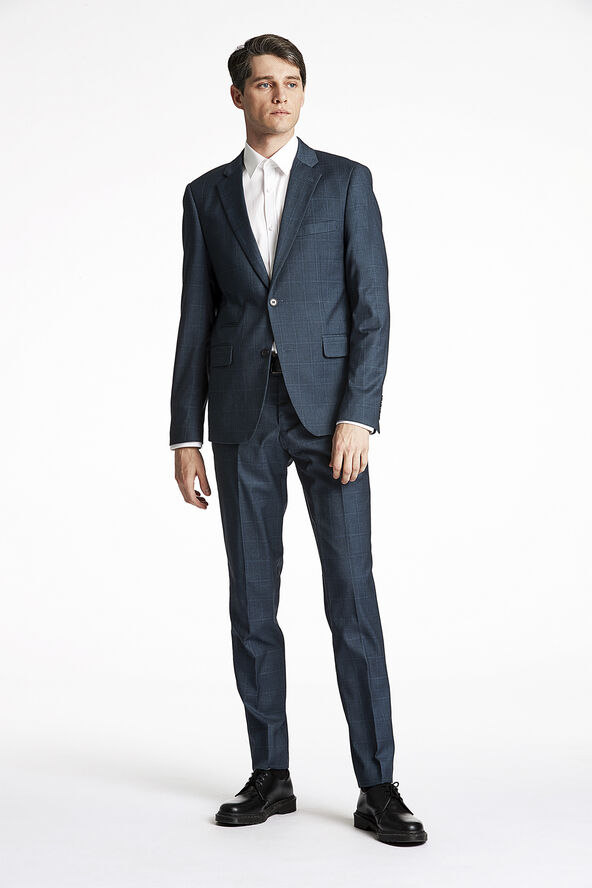 Lindbergh Checked mens suit Blue check