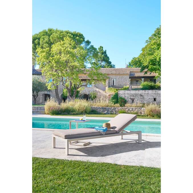 Table d'appoint de jardin carré EVASION Argile