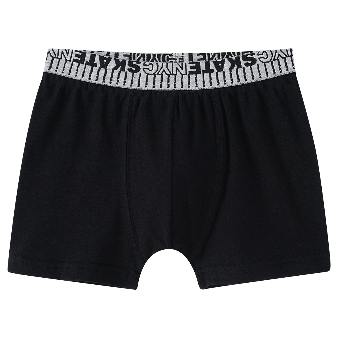 Yigga 3 Jungen Boxer mit farbigem Webbund schwarz