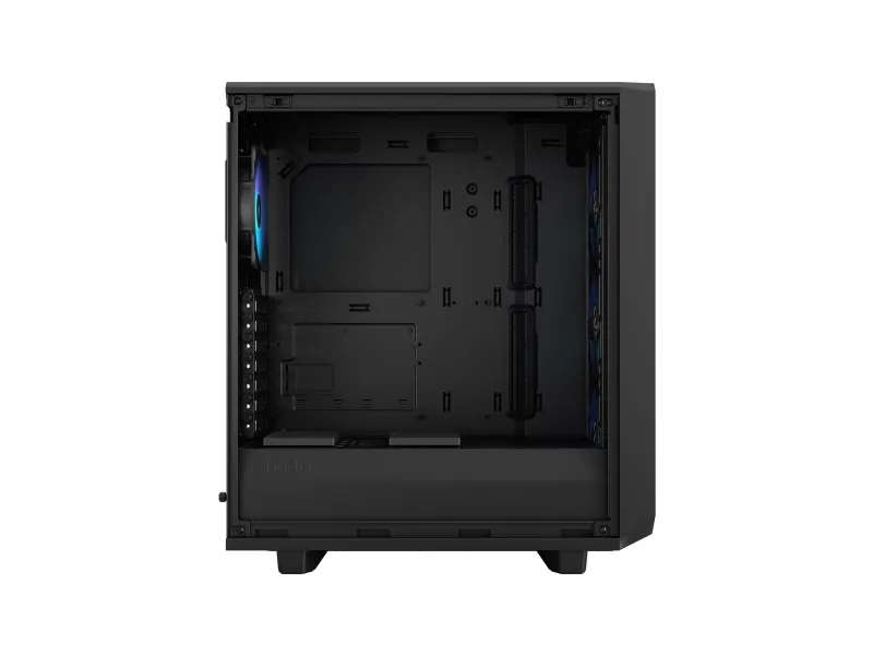 Fractal Design Meshify 2 Compact Lite - Mid tower - ATX - sidepanel med vindue (hærdet glas) - ingen strømforsyning (ATX) - sort TG-lystone - USB/Lyd