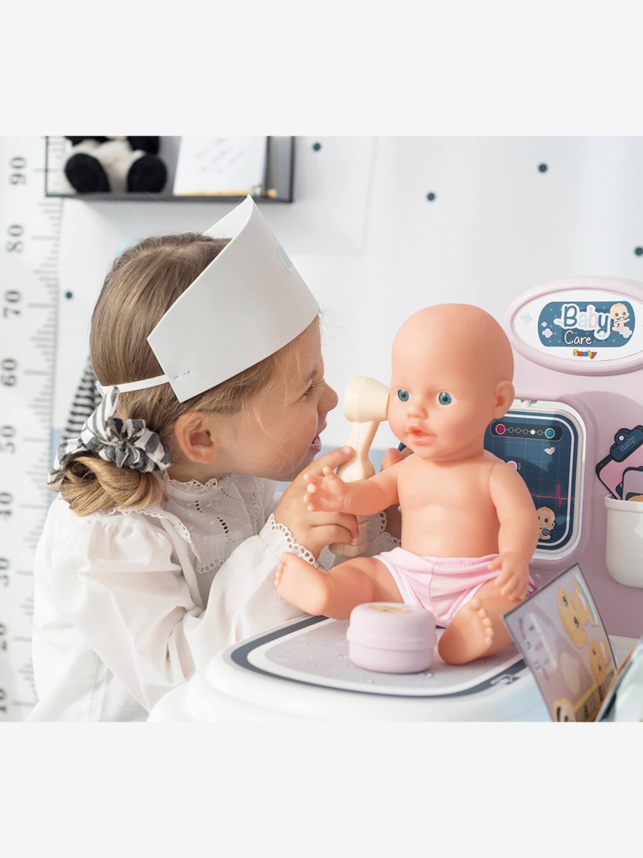 Centro de cuidados para bebês SMOBY, branco médio, liso com estampas.