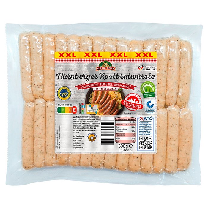 GUT DREI EICHEN Nürnberger Rostbratwürste 600 g