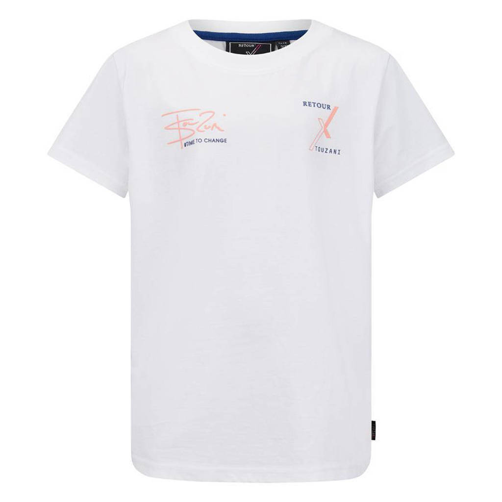 Retour Jeans T-shirt Captain met printopdruk wit