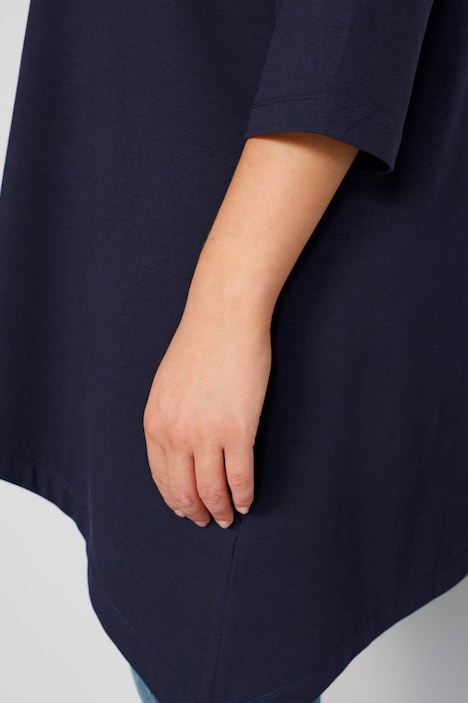 Longshirt, Pailletten-Schriftzug, Zipfelsaum