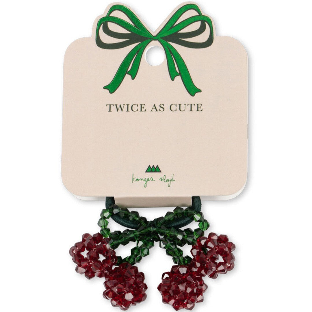 Konges sløjd haarelastiekjes cherry bow - 2st