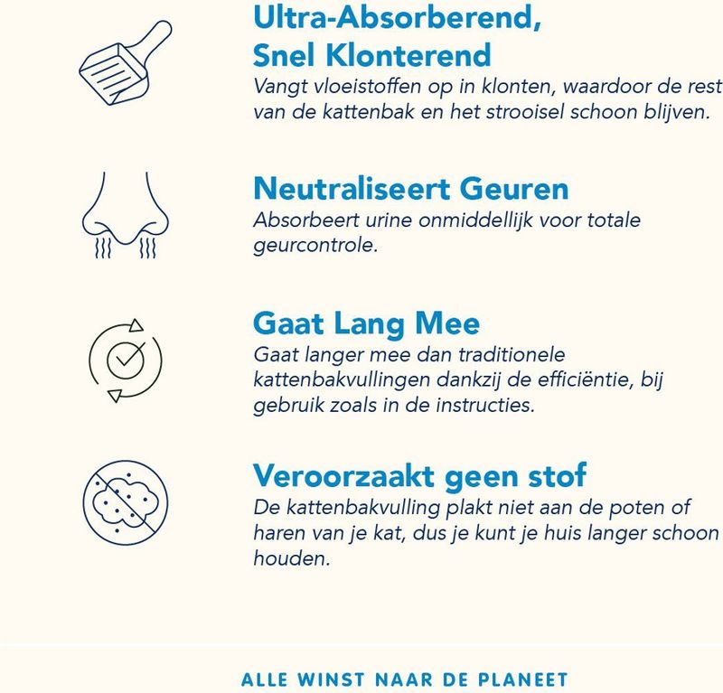 Almo Nature Cat Litter Grain Texture - 100% plantaardige eco-vriendelijke kattenbakvulling - Inhoud 4 kg