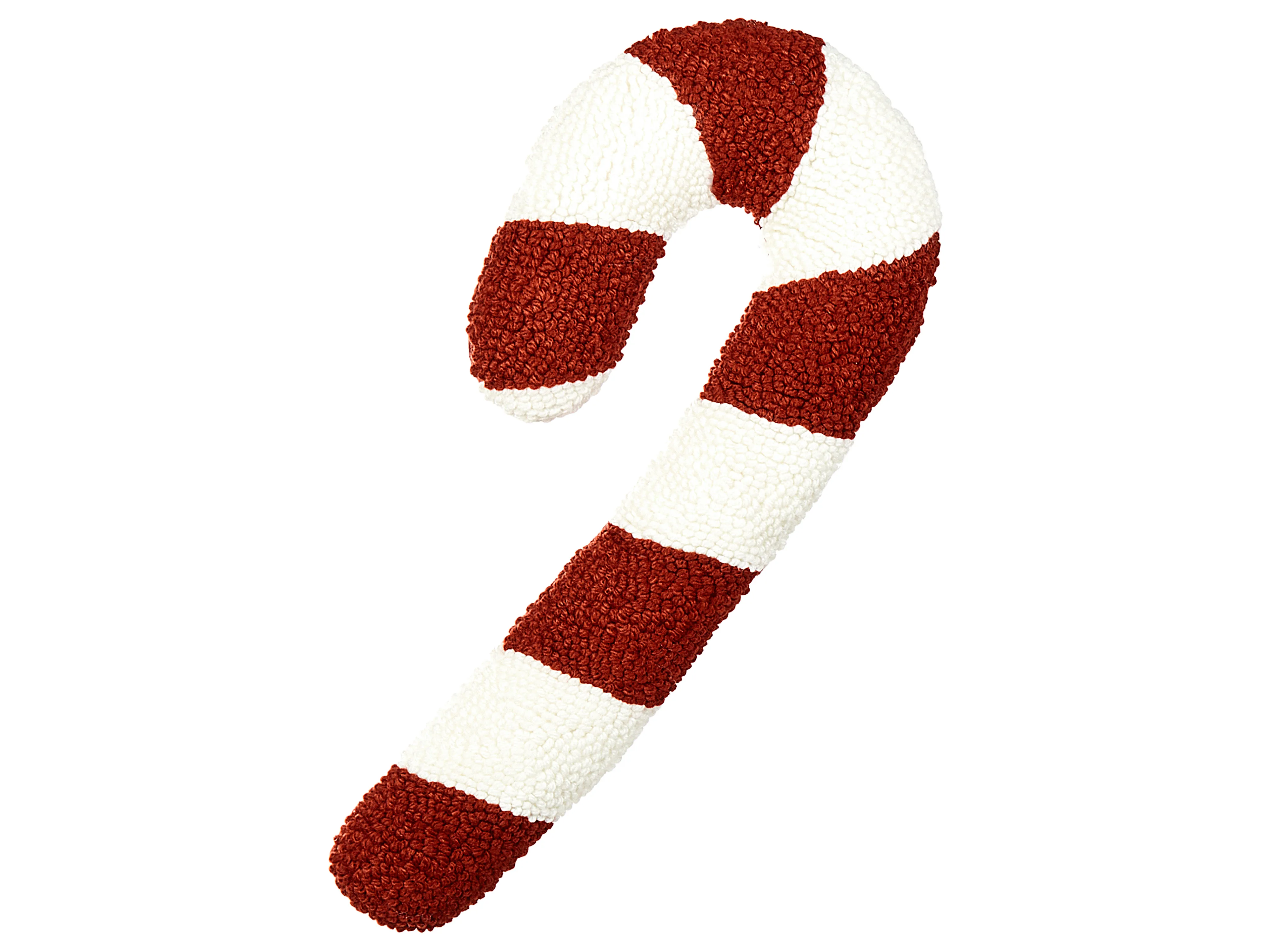 Set van 2 sierkussens CANDY CANE Bouclé 22 x 55 cm Rood kerstmotief