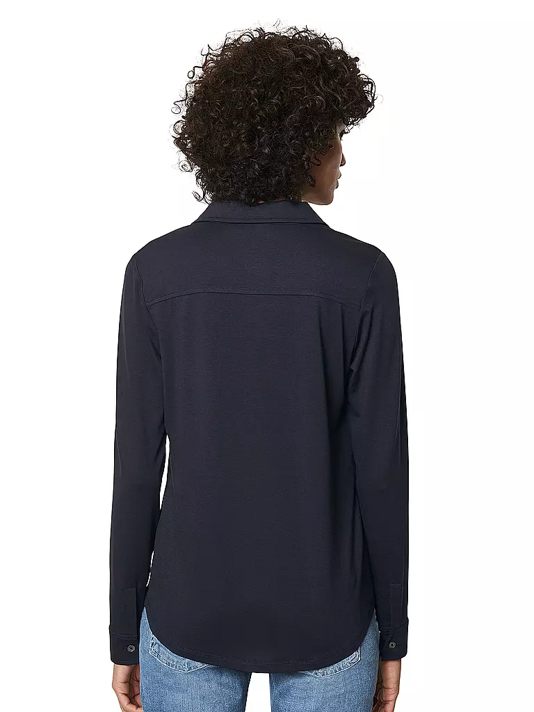 MARC O'POLO Jerseybluse dunkelblau