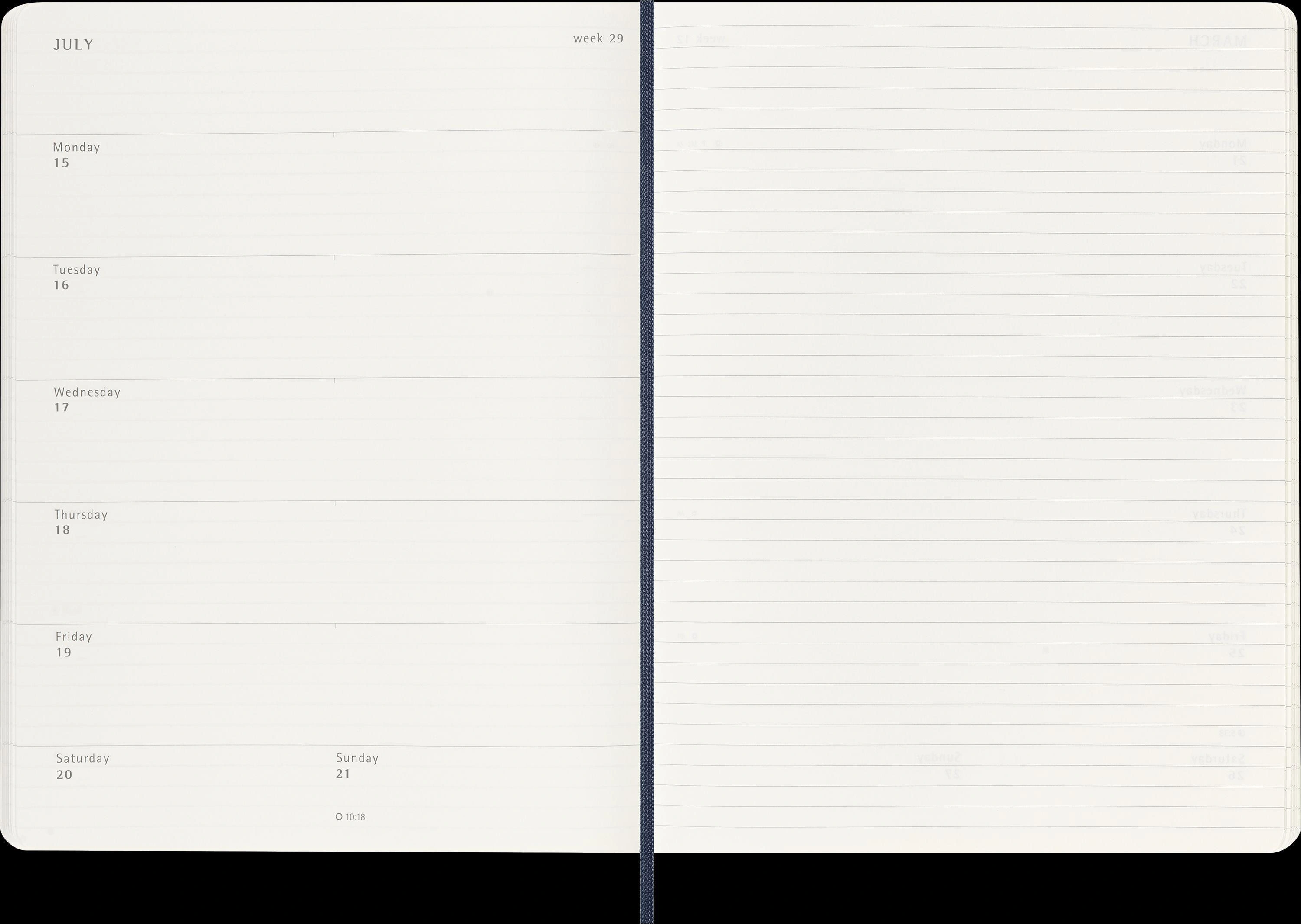 Moleskine 12 Monate Wochen Notizkalender 2025, XL