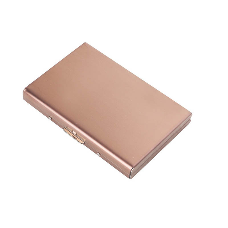 Mini Kreditkarten Alu Etui Antimagnetische Geldbörse mit 6 Fächern (RFID Schutz) - Roségold