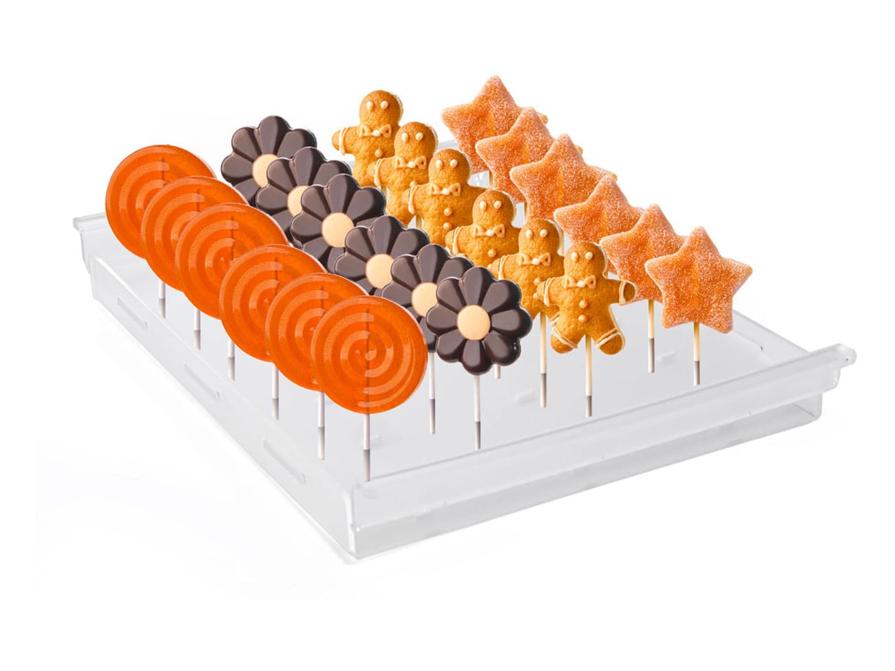 Présentoir en PVC - pour mini bâtonnets glacés et sucettes - Silikomart