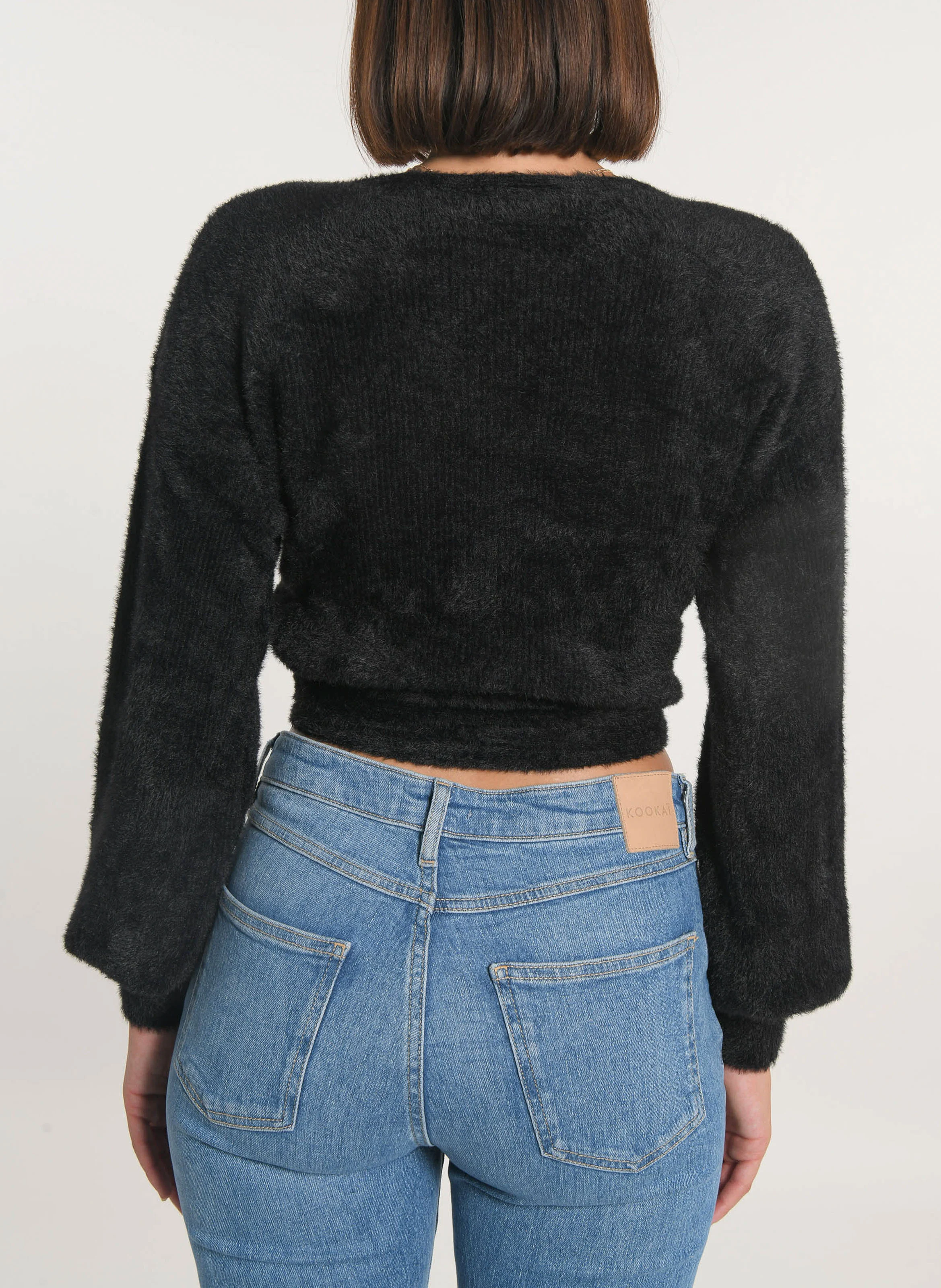MYLO - Gilet droit en maille | Noir