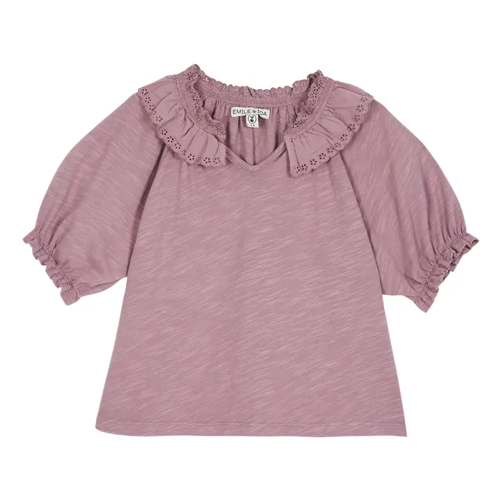 Emile et Ida Blouse Coton Bio Flamé | Mauve