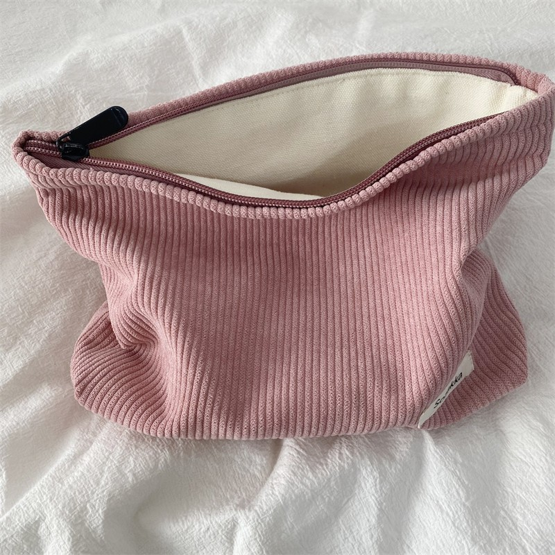 (26x22x5cm) Kosmetik Make Up Tasche Necessaire Organizer Bag Riffel Design - Rosa