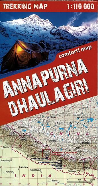 EXPRESSMAP - TREKKING MAP ANNAPURNA DHAULAGIRI 1.110.000