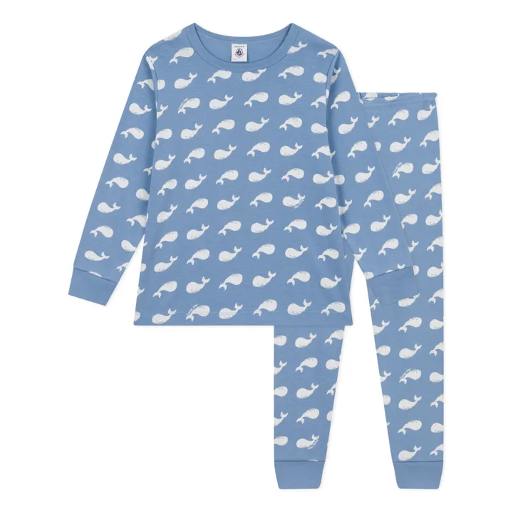 Petit Bateau Ensemble Pyjama Maeline Baleines | Bleu